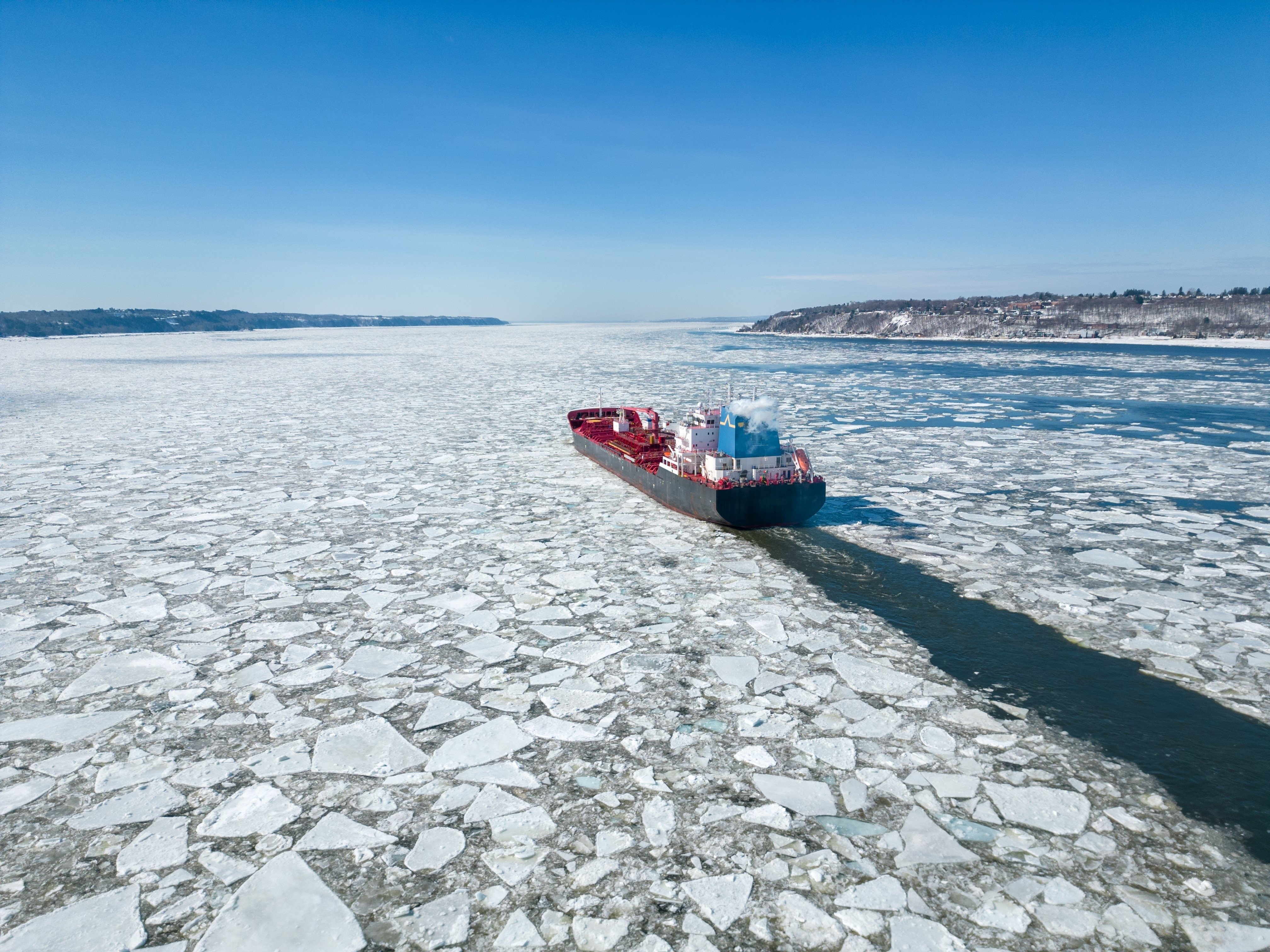 Vessel sailing in remote port