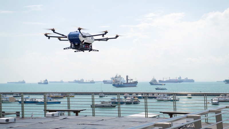 1600x900 Wilhelmsen Agency by Air Project - Airbus Skyways Drone Lifting Off
