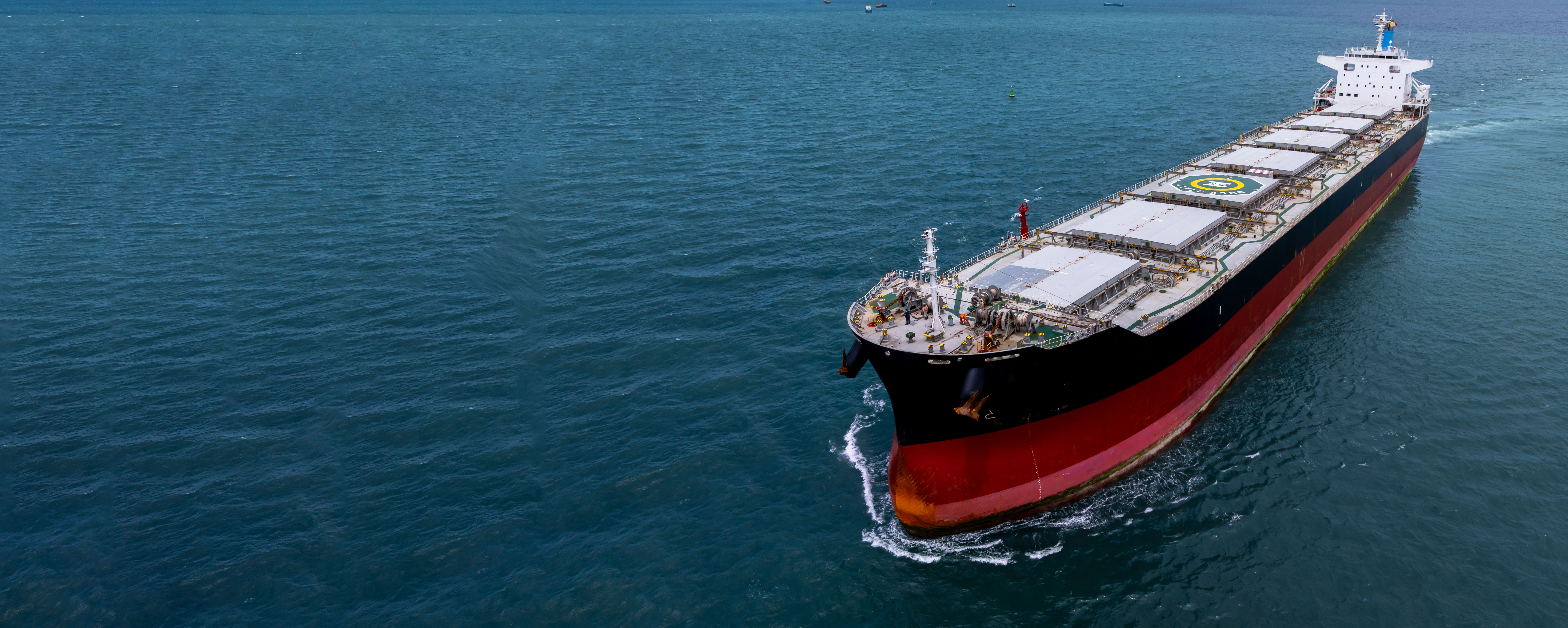 Bulk carrier at sea