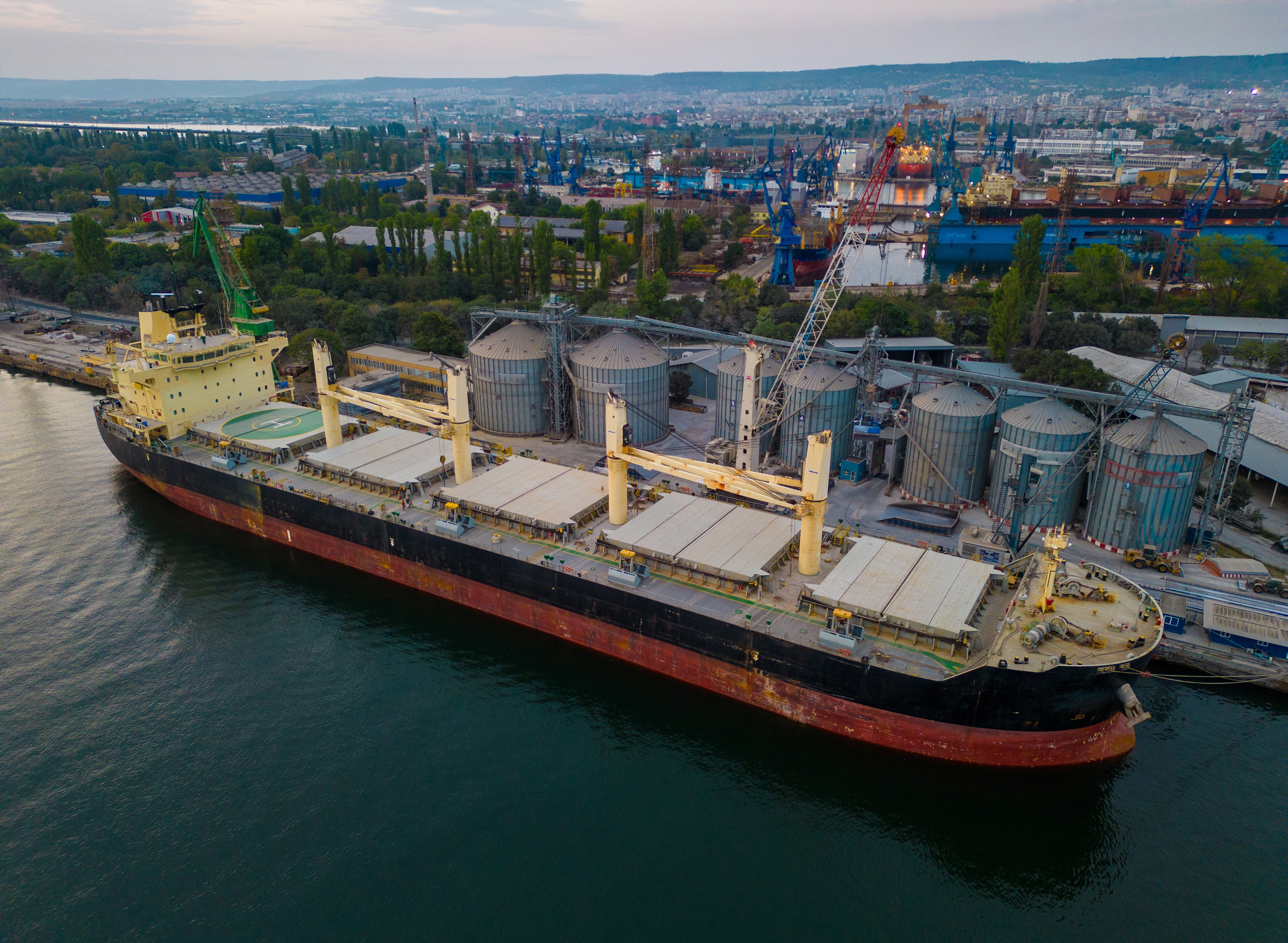 Bulk carrier at the terminal