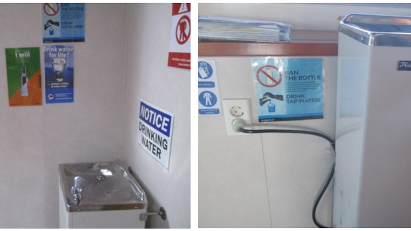 Water dispensers onboard Water dispensers onboard