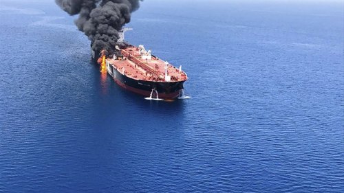 Tanker on fire 2 - AP news