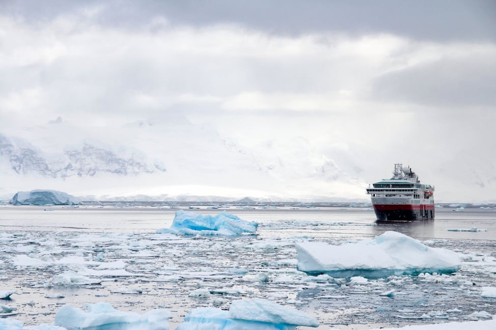 Cruise ship in Antarctica